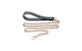 Master Series Leashed Lover Black and Gold Chain Leash Collars and Leads
